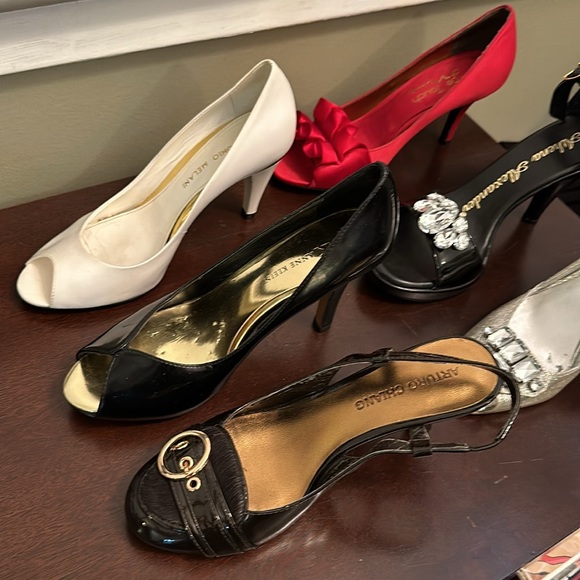 For every colour outfit! 8 Pairs Sz 5.5 & 6 Dressy Heels Pumps AK Melani Guess - Picture 7 of 13